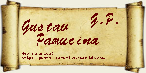 Gustav Pamučina vizit kartica
